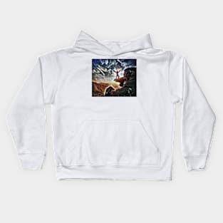 Mountain Man Abstract 1 Kids Hoodie